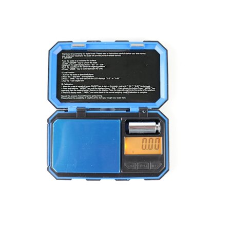 Digital våg 0,01g - 200g stötsäker pocketscale digitalvåg inkl. batterier blå