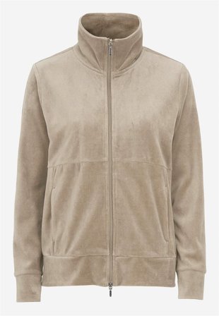 Cellbes of Sweden - Velourjacka med dragkedja Wilma - beige - för damer - 46/48