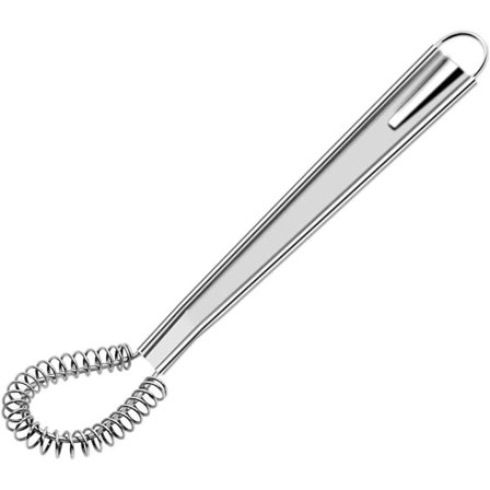 Spiral Kitchen Whisk Rostfritt Stål Magisk Sked Wick Handhållen Mixer Skummare Krämig Skummande Skummare Rostfritt Stål Mini Mixer Omrörare(Silver)
