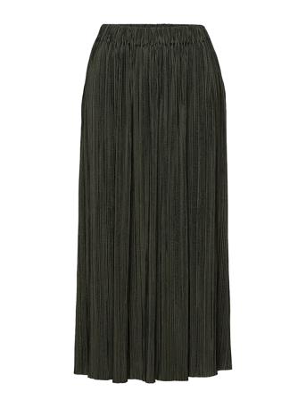 Uma Skirt 10167 Knælang Nederdel Grøn Samsøe Samsøe