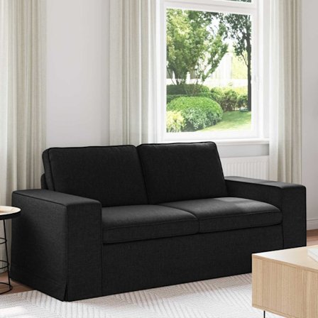 Soffa 140cm Svart Metall