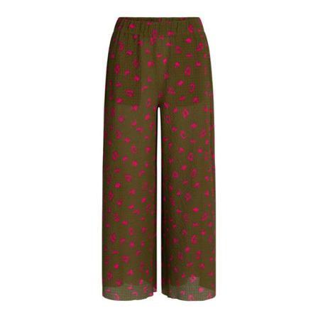 Mads Nørgaard Brushed Dot AOP Fir Penzlin Bukser Bumpy Flower Grøn, Dame