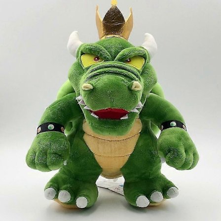 Super Mario Grønn Kong Bowser Plussj Leke Stoffdyr Myke Dukker Barn Bursdag Jul Gave 30cm Grønn (FMY)