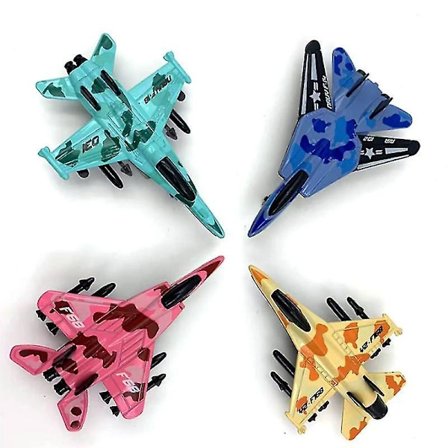 4 stk Militært Jagerfly Metallmodell Leke Militært Jagerfly Die Cast Trekkfly Leke Tilbake Leke Mi