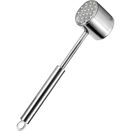 Kraftig köttkvarn i rostfritt stål med dubbelsidig hammare, köttkvarn i rostfritt stål