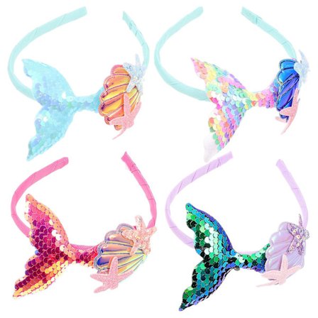 4 kpl paljettipanta Pieni merenneito panta Merenneito asusteet Hiukset sisustus Merenneito hiuspanta Glitter panta Tytöt