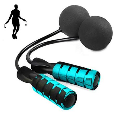 Trådløst sjippetov, sammenfiltringsfrit design til glatte hoppeøvelser, konditions- og styrketræning, skridsikre memory foam-håndtag, egnet til