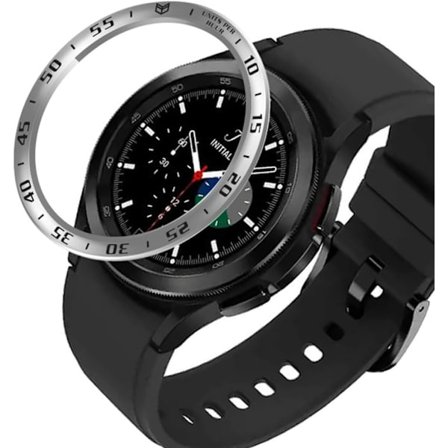 Bezel Ring kompatibel med Galaxy Watch 4 Classic 46mm Anti Scratch Protection Case Claret Konsumentelektronik