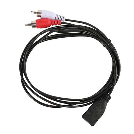 USB-liitin 2 RCA-urosliittimeen ääni- ja videokaapeli 1,5 m