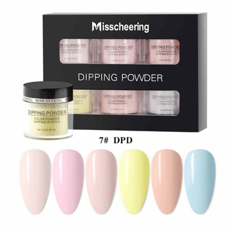 Nail art dyppepulver sæt ingen bagelampe Fransk dyppepulver negl glitter Dyppepulver A12