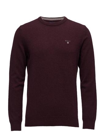 Superfine Lambswool Crew T-shirts Long-sleeved Rød GANT