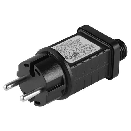 Julelys, strømforsyning, transformator, 31V, 6W, LED lavspent transformator med 9 moduser, timerfunksjon, av-bryter, IP44 vanntett, for