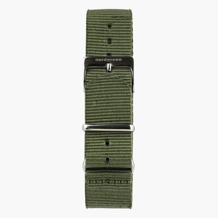 Nato Armband Bohème Grün - Anthrazit - 36mm