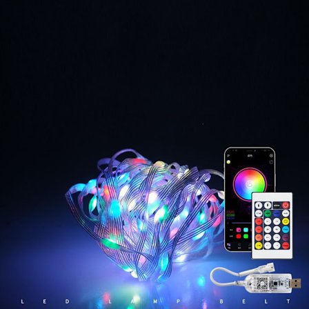 5V Symphony Læder Line Lysstreng Bluetooth Stemmestyring US