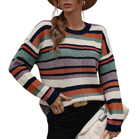 Damtröja för kvinnor, avslappnad, tjock, enfärgad tröja för utomhusdejting, shopping