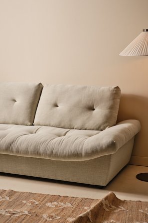 Jotex - Loungesofa 3-seters Pudderbeige - LABENNE - Kjøp 2-seters sofaer hos Jotex