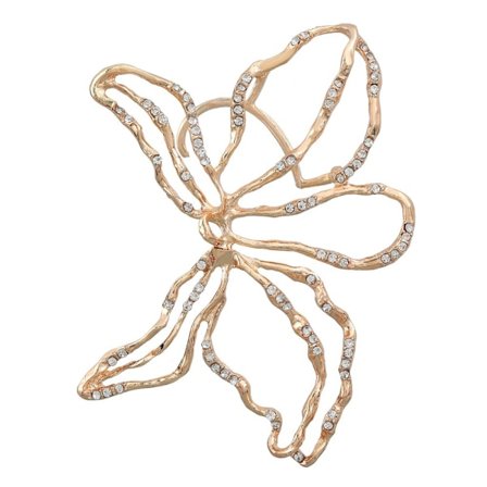 Flower Dangle Øreringe Øreclips GULD GULD