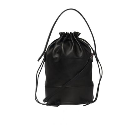 Jil Sander, Logo shoulder bag Zwart, Dames, Maat:ONE Size,print