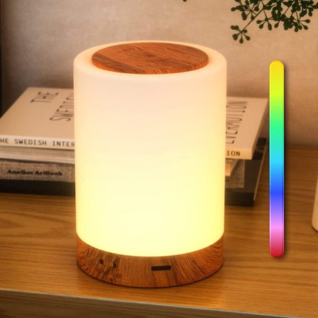 Touch Bedside Lamp LED Natlampe Trådløs Natlampe med 11 G