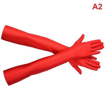 Kvinder Piger Høj Elastik Spandex Albue Sol Beskyttelse Hansker Fest Natklub Bryllup Performance