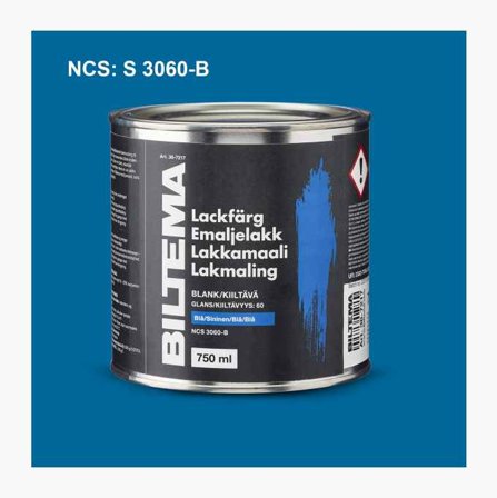 Biltema - Emaljelakk blank blå 0 75 liter