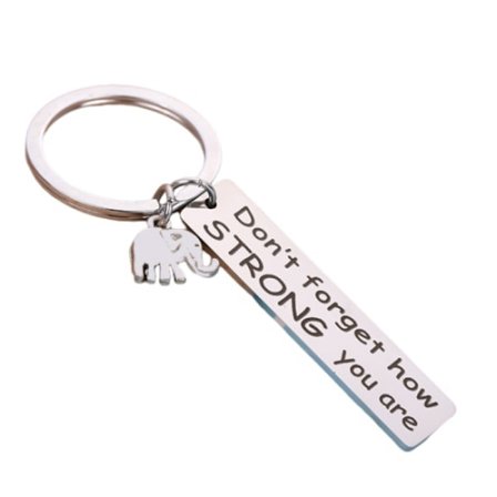 Avainrengas, jossa norsu ja inspiroiva teksti Hopea Hopea