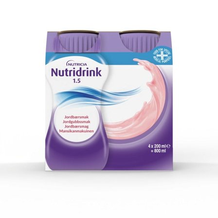 Nutridrink næringsdrikk jordbær 4x200 ml