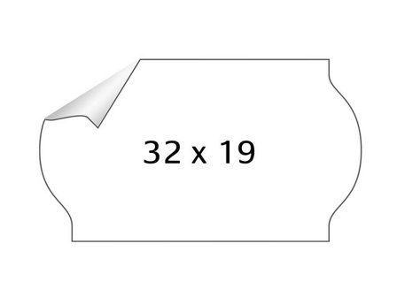 METO Prisetikett 32x19mm avtag vit - Lyreco - Kontorsmaterial - Butiksmaterial - Prisetiketter och prismärkare
