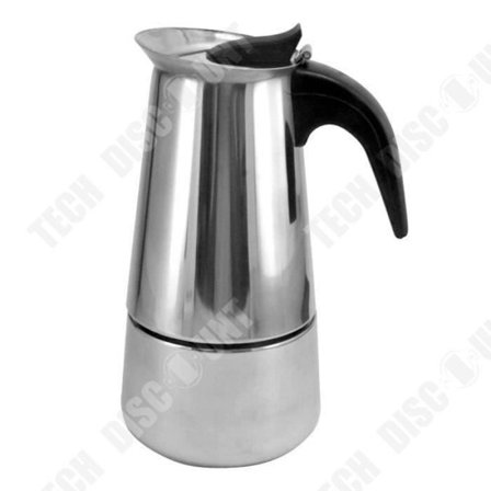 Kaffebryggare - TECH DISCOUNT - Italienne - Inox - 9 Koppar - 50 ml