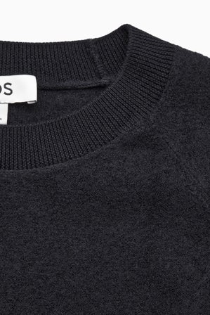 COS Women's Vestido Camiseta De Lana Oversize in Azul