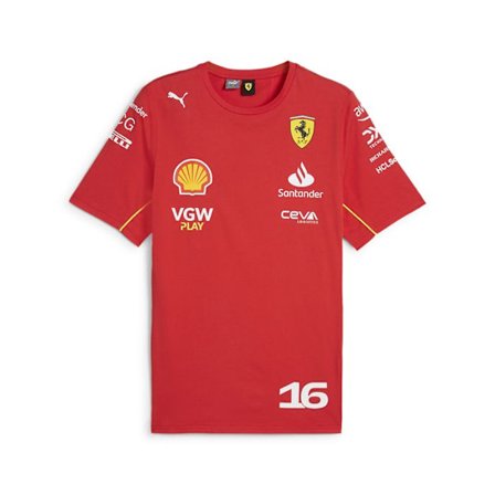 Ferrari Scuderia officiella Formel 1 Charles Leclercc Röd T-shirt