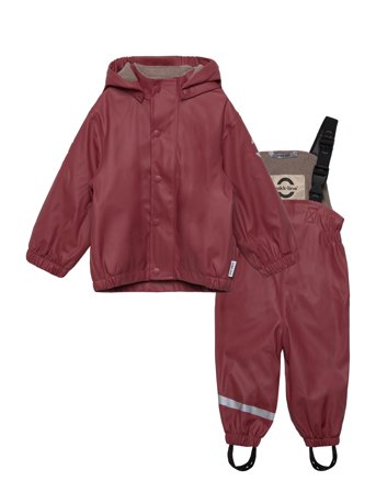 mikk-line | Pu Rain Set W. Fleece/Susp. 104 | 92