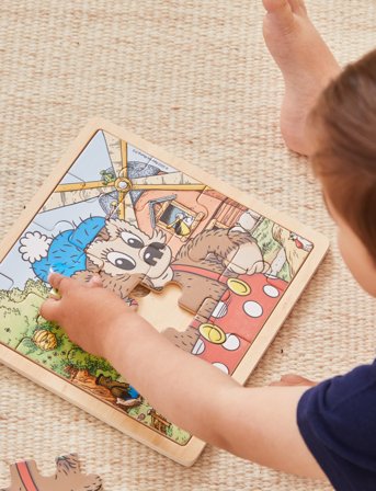 Barbo Toys Rasmus Klump Træpuslespil - Multi/patterned - ONE SIZE