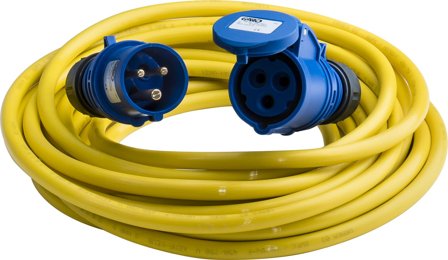 Gelia PUR Skjøtekabel med CEE-kontakt 10 m, Stikkontakter & kabler