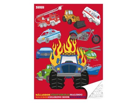 Sense Målarbok Fordon - Lyreco - Skola och förskola - Bild och form - Ritblock och målarböcker