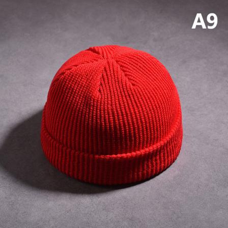 Hip Hop Beanie Stickad Solid Winter Warm Hats För Kvinnor Och Män