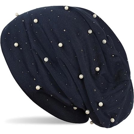 Mössa med pärlor och strass, mjuk mössa, unisex