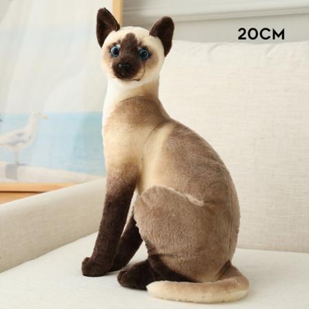 Plysch katt fylld docka mjuk slängkudde dekorationer Barn Barn Födelsedagspresent presenter Siamese Cat 20cm Siamese Cat 45cm