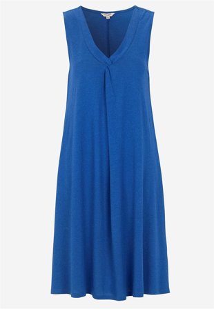 Cellbes of Sweden - V-halset, ermløs Jersey-kjole i klarblå for damer i størrelse 46/48