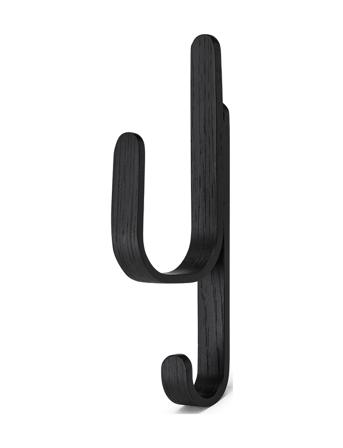 Woody Hook Black Stained Oak Home Furniture Coat Hooks & Racks Musta Cooee Design