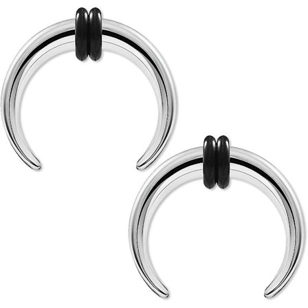2 st Nose Ring Kirurgiskt Stål Silver Rund Honey Pump Cushion Konisk Örhängen (1.2x8mm)