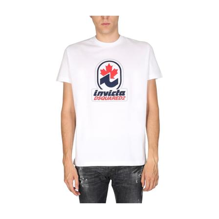 Dsquared2, Crewneck T-Shirt Biały, Mężczyzna, Rozmiar: S