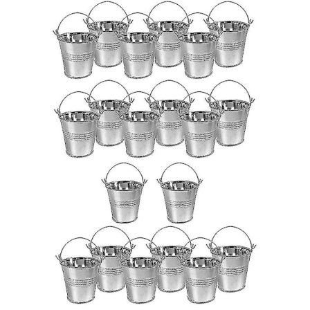 20 stk Mini Metallbøtte Bærbar Blomsterpotte Vaser Plantere Nydelig Eske Til Bryllupsfest