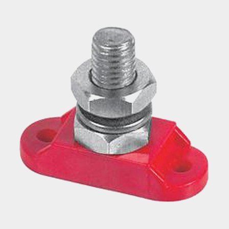 Barrette de connexion BEP Marine Insulated Stud, 1 x M10, rouge (plus)
