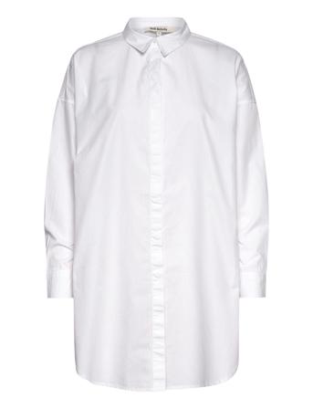 Srfreedom Long Poplin Shirt Langærmet Skjorte Hvid Soft Rebels