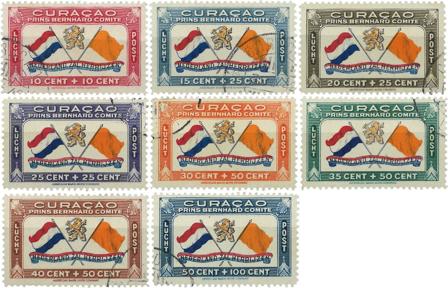 Holland 1941 - Luftpost NVPH LP18-LP25 - Stemplet