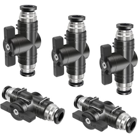 (6mm)5stk Pneumatisk Kobling Pneumatisk Ballventil Pneumatisk Manuell Ventil Kan Kontrollere Åpning Og Lukking Av Fluid Hurtigkoblinger Adapter Bryter