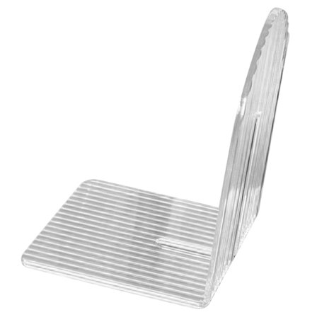 Fortykket Akryl L-form Bokstøtter Transparent Skrivebord Bokorganisator for Hjemmekontor Bibliotek