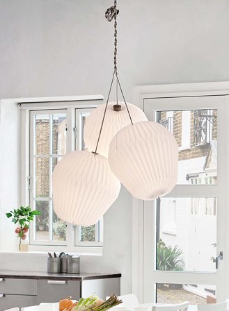 The Bouquet 3 large taklampe - hvit