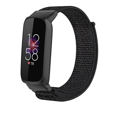 Nylonarmbånd Fitbit Luxe Sort